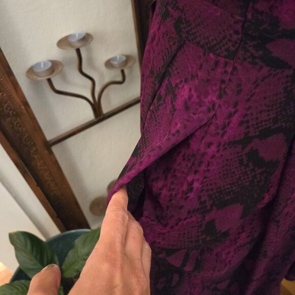 WHBM Sleeveless Pleated Halter Midi Dress, Sz 10 - Picture 12 of 15